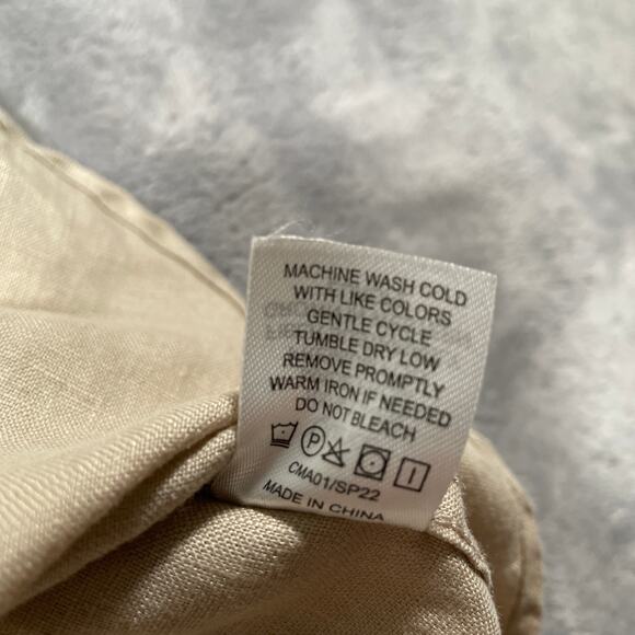 Quince Shirt Mens Medium Beige Linen Smart Casual Breathable Neutral Everyday - Picture 5 of 7